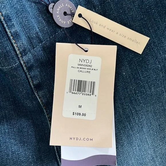 NYDJ Pull-On Super Skinny Ankle Jeans with slit - Picture 4 of 9